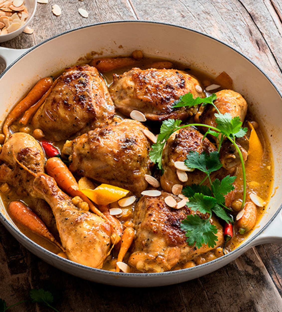 Saffron and Honey Chicken Casserole with Orange & Ginger Sauce
